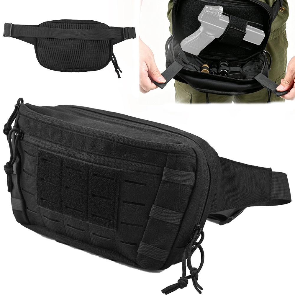 Edc Concealed Carry Holster - Taktische Pistolen-Hüfttasche CCW Bauchtasche Verdeckte Waffentragetasche