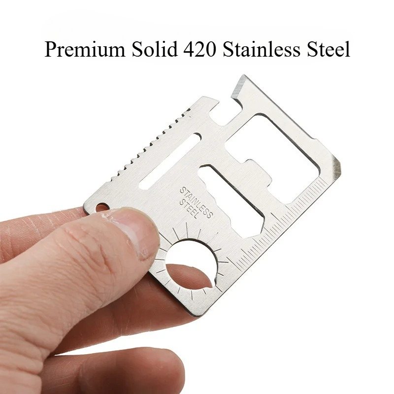 Multitool Credit Card - 1 Stück EDC Kreditkartenmesser aus Edelstahl,